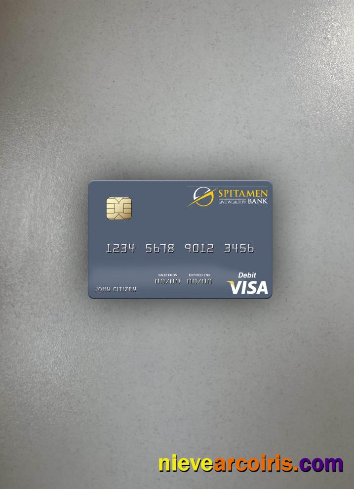 Tajikistan Spitamen Bank visa debit card photolook